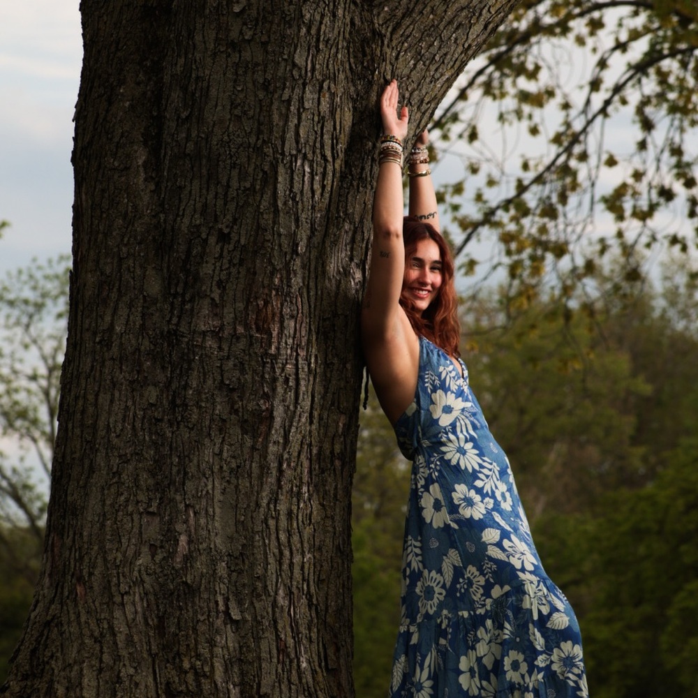 Blue Floral Maxi Dress